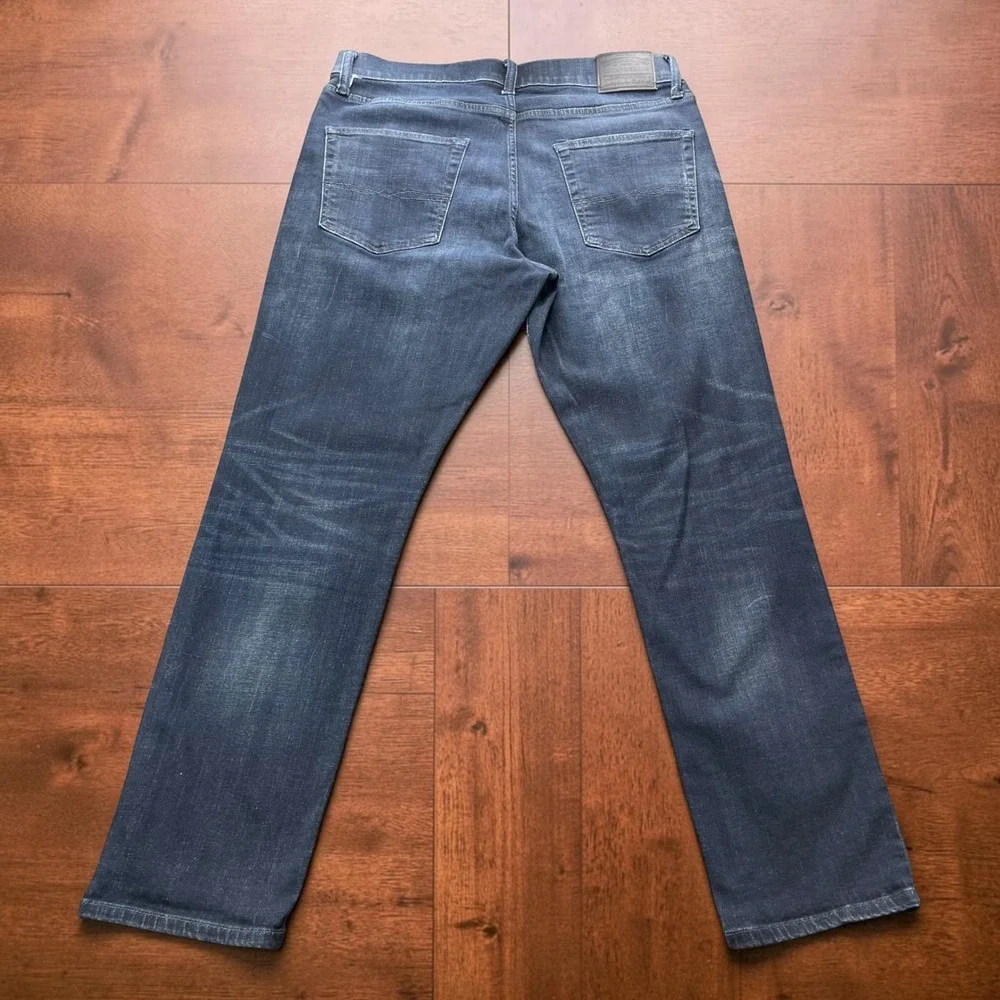 Lucky Brand Mens Dark Wash Straight Leg Jeans 34x32 Blue Denim Stretch Tencel